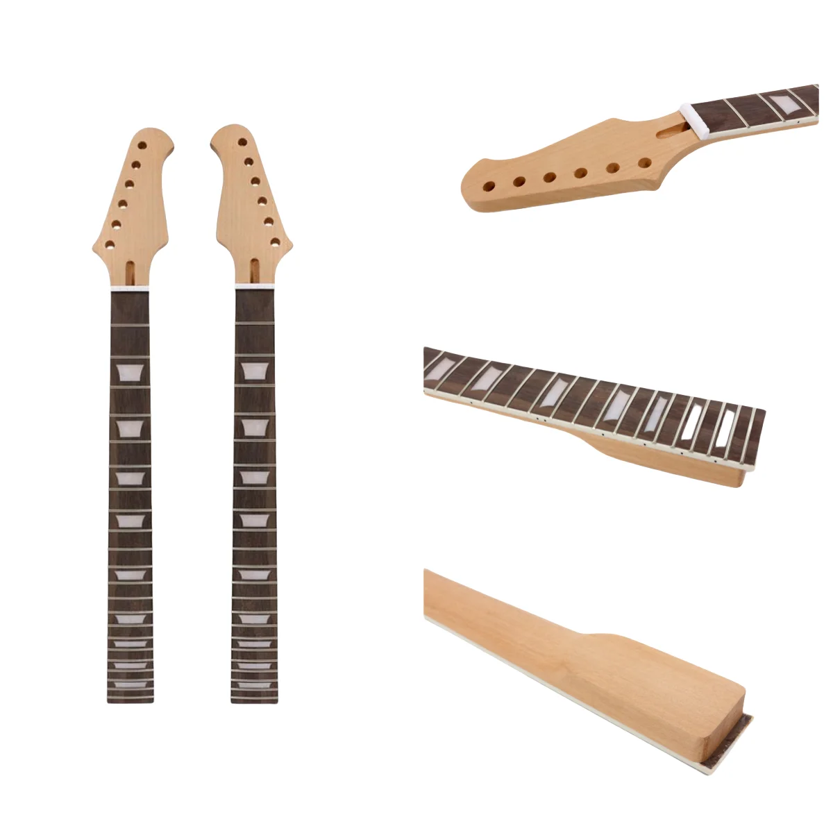 

22 Fret 24.75 Inch New Electric Guitar Neck Rosewood Fretboard Unfinished Nice Inlay Truss Rod Replacement Neck