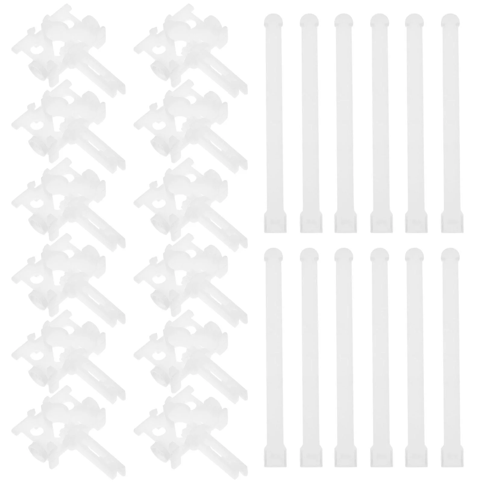 

12 Sets Drapery Accessories Curtain Pulley Vertical Blind Replacement Wear Parts Slats Window Carrier Repair White Stem Kit