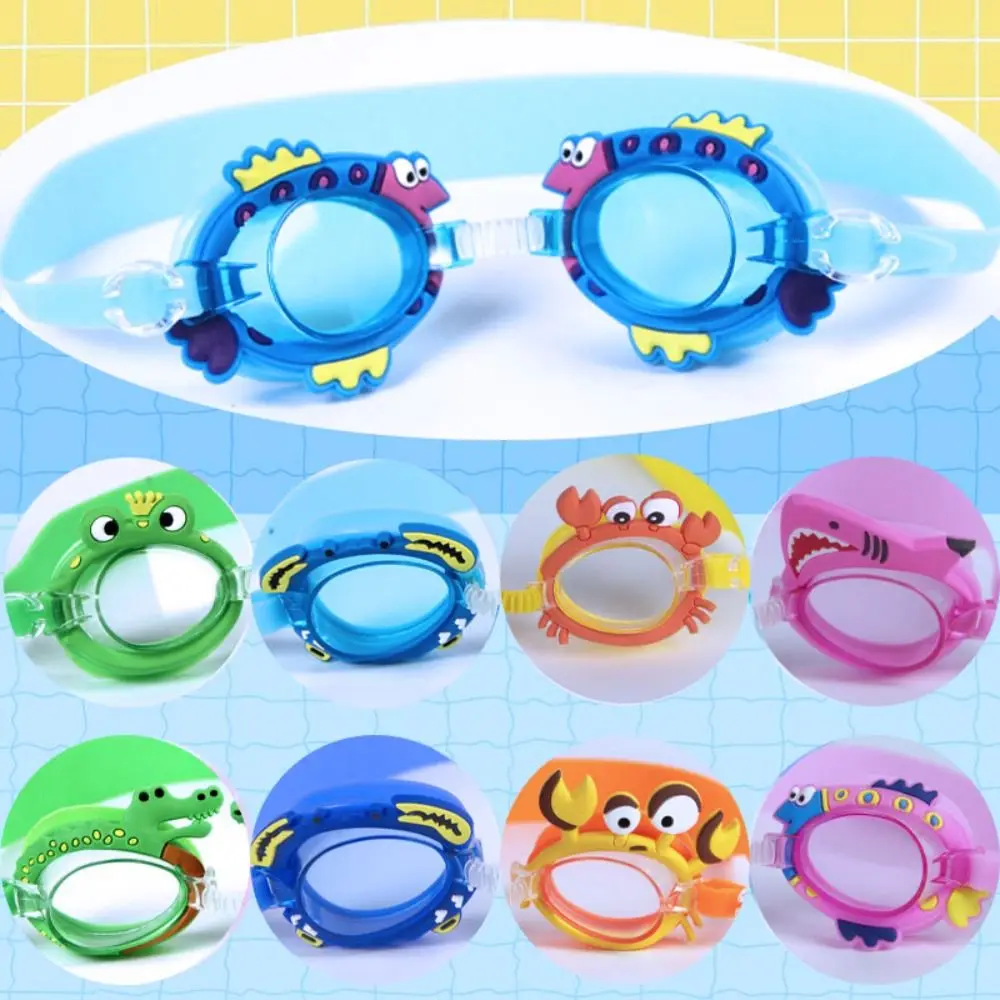 

Outdoor With Earplugs Kids Swimming Goggles Anti-Fog Waterproof Swimming Eyewear Practical Adjustable Eyeglasses Children