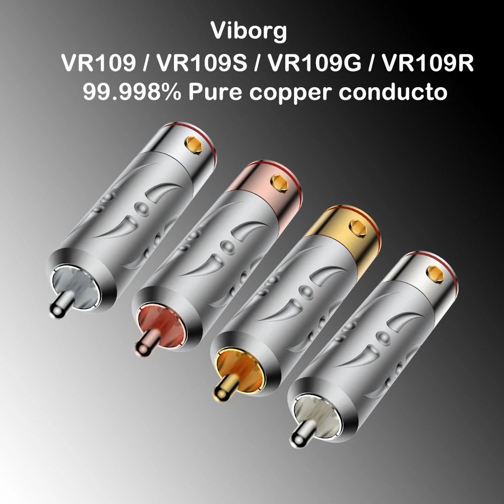 Viborg VR109 / VR109S / VR109G / VR109R Pure Copper RCA Audio Video Adapter Connectors Soldering