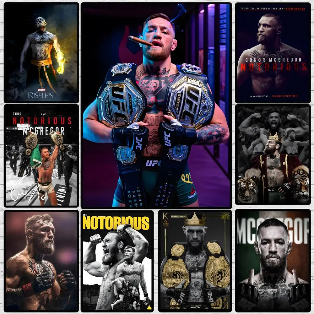 MMA Fighter Conor McGregor Poster 	 Poster Wall Sticker Waterproof Self Adhesive HD Art Bedroom Bar Decor
