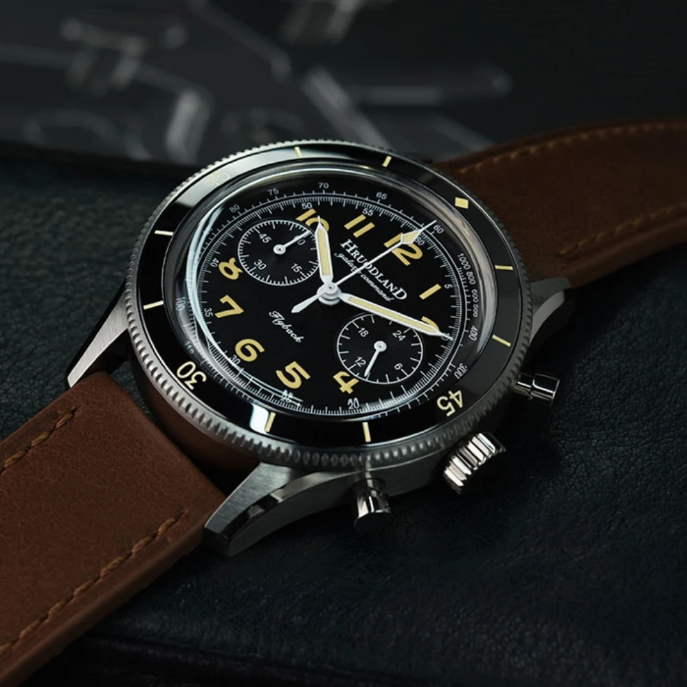 Hruodland 2025 Neue Männer Quarzuhr VK64 F019 40mm Leuchtende Wasserdichte 100 m Edelstahl Mode Klassische reloj hombre