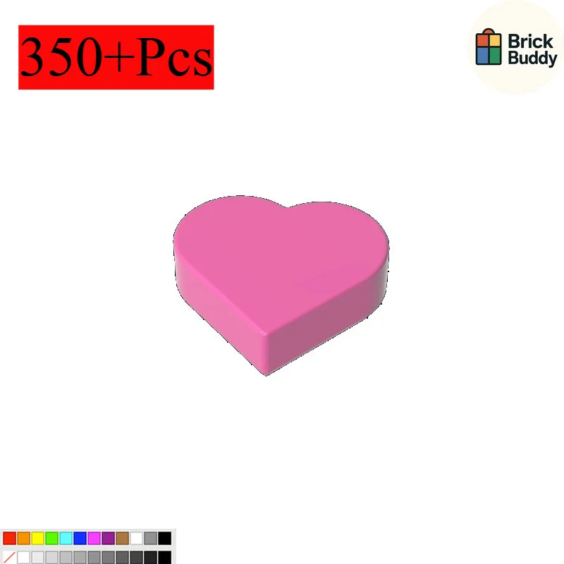 [350+ Pcs] MOC 39739 Interlocking  Blocks with Heart-Shaped Light Panel 1x1 Flat Heart