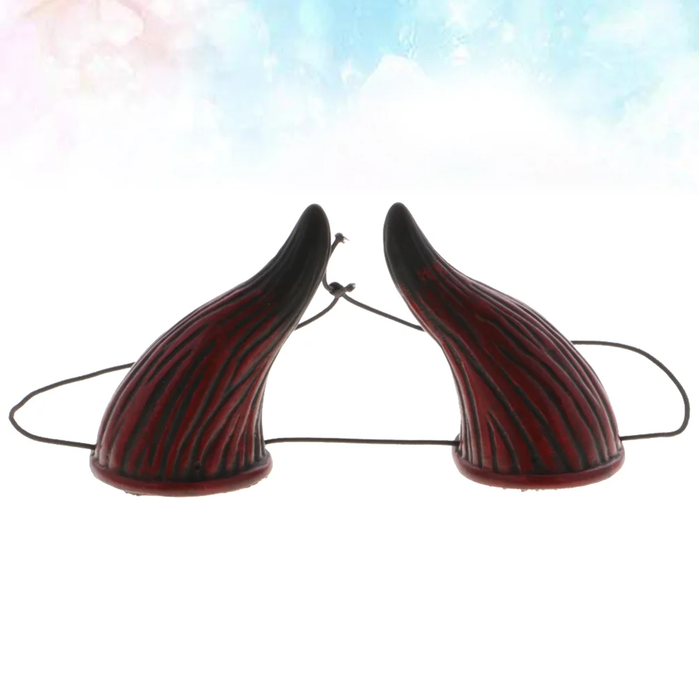 

2 Pcs Halloween Horn Props Headwear Hair Hoop Funny Antlers Cosplay Headdress Stage