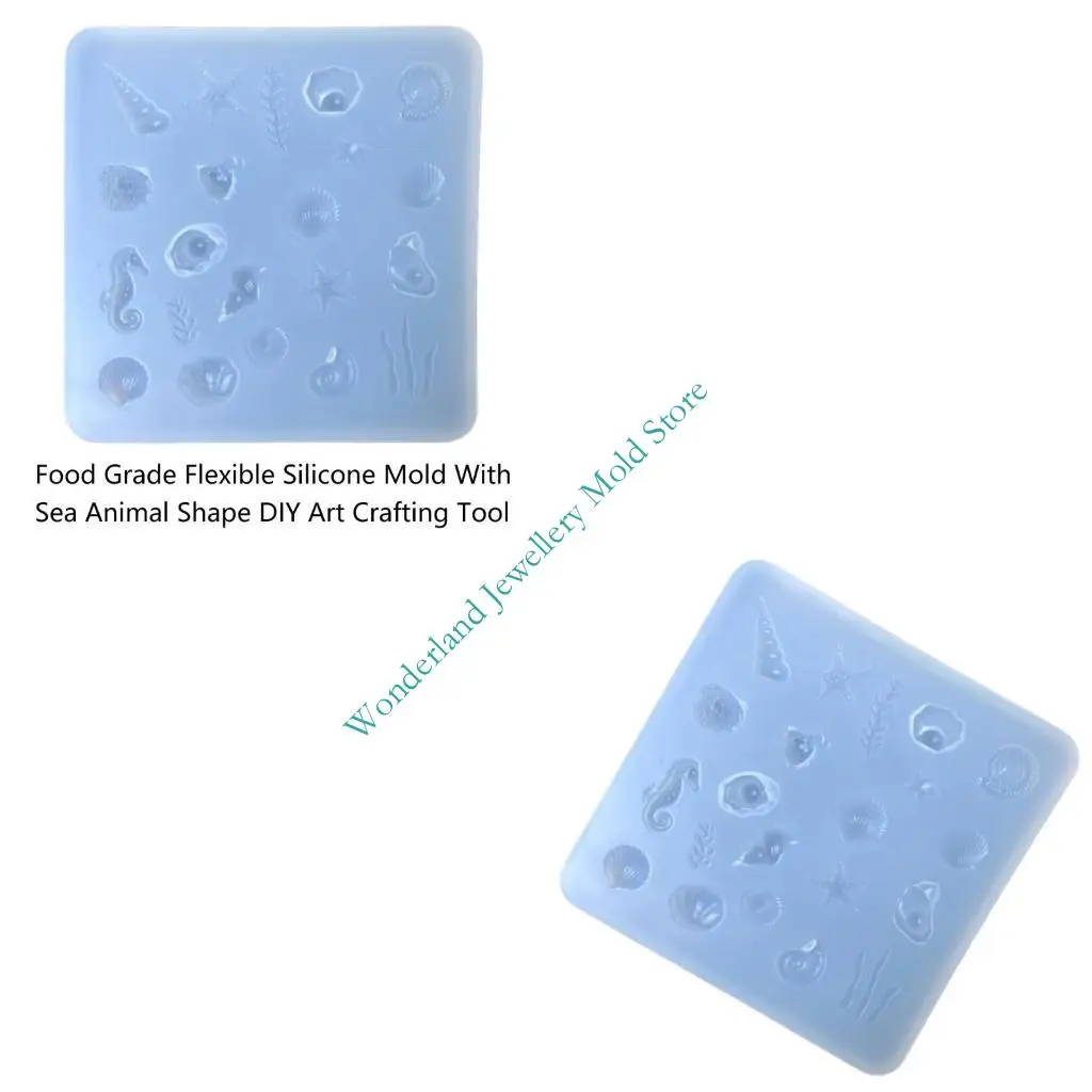 

H7EB Sea Animal Silicone Craft Mold With Detailed Fish Shell Design For Epoxy Resin Projects