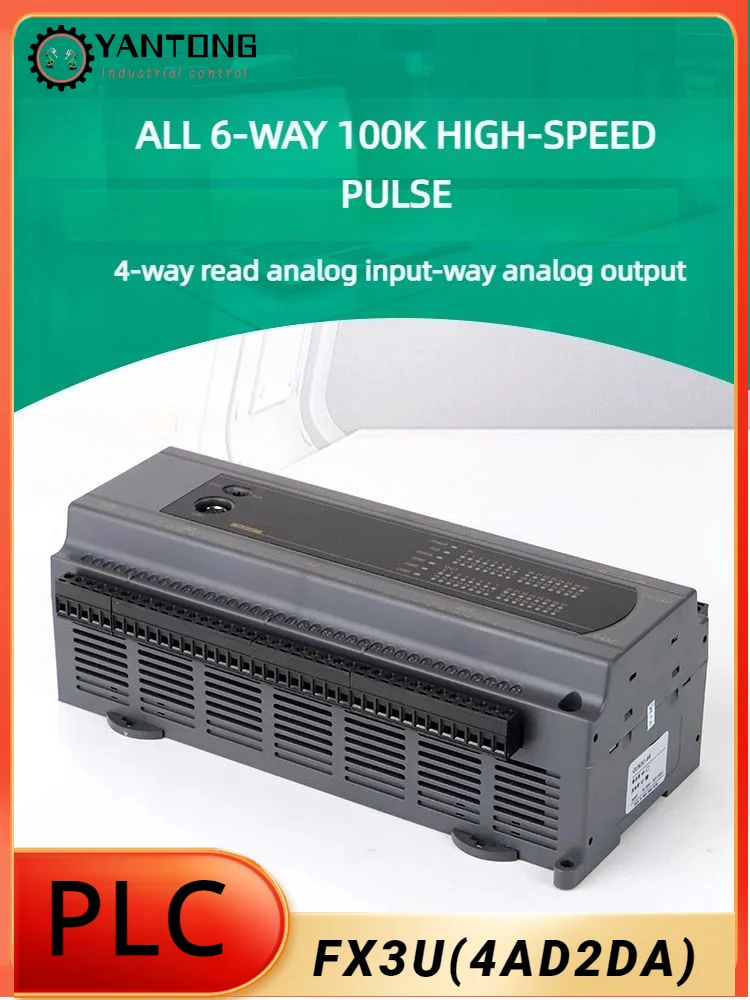 Imagem -03 - Controlador Lógico Programável do Plc Fx3u Fx3u14 20 24 32 40 48 60 64mr t Pulso de Alta Velocidade com Analógico Suporte Ad2da Modbus Rtu