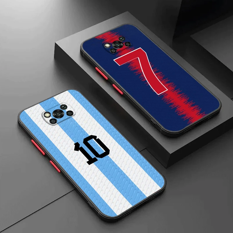 

Football Stars No.10 7 Hot Frosted Translucent For Xiaomi Mi Poco X5 X4 X3 M6 M5S M5 M4 M3 F5 F4 F3 GT Pro 5G Soft Phone Case