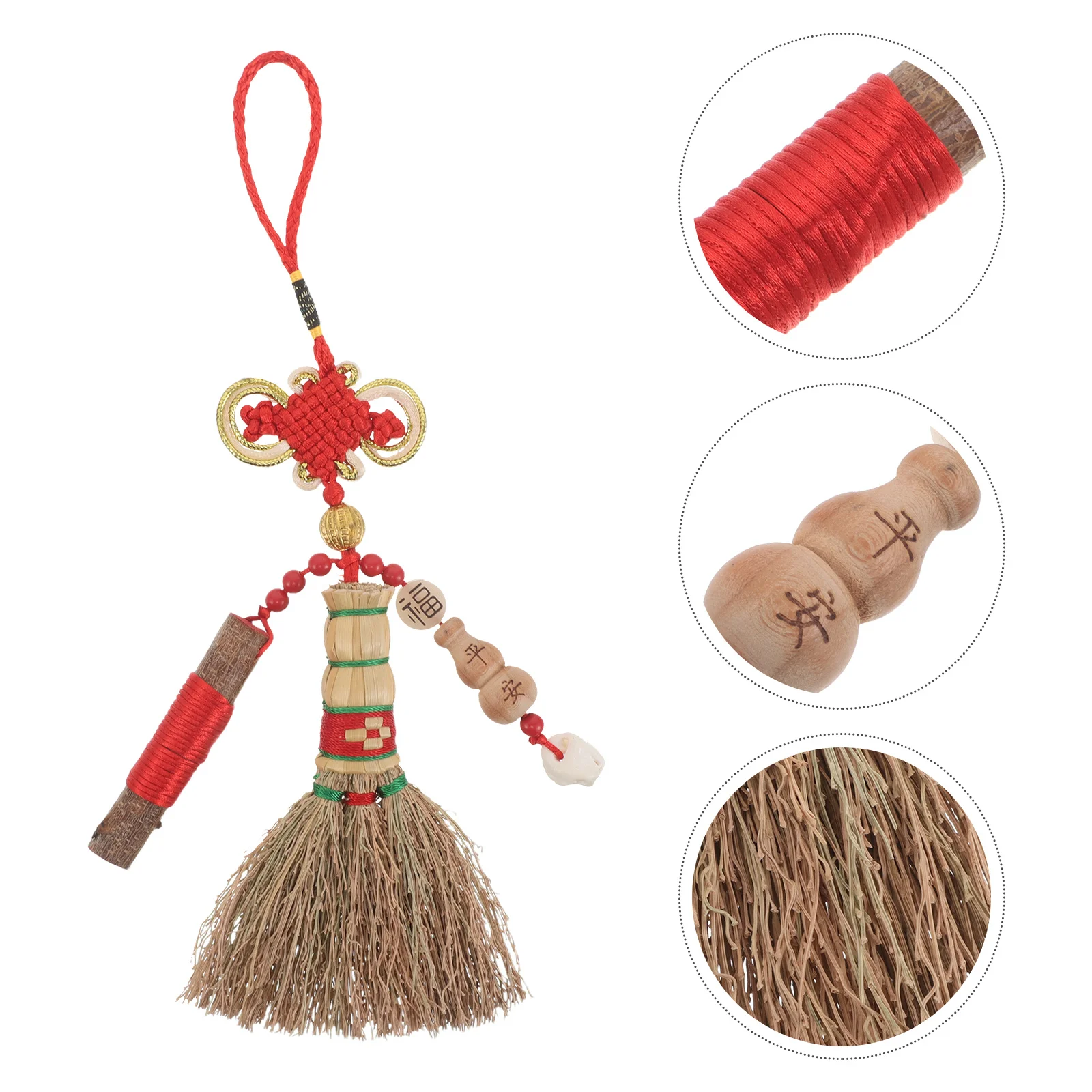 سرير مكنسة صغيرة قلادة لينة الخشن السرير مكنسة الطفل سحر الحضانة فنغ شوي حماية الطفل محظوظ الصينية عقدة تميمة #1