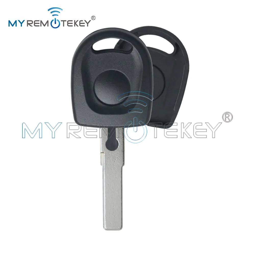 REMTEKEY Transponder Key Shell HU66 Blade No Chip Round Head for VW Golf Touran Jetta