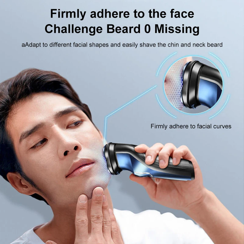 الكهربائية 8D العائمة شفرة ماكينة حلاقة دوارة USB شحن سريع Ipx-7 مقاوم للماء منخفضة الضوضاء المحمولة للسفر المنزل 2025 جديد