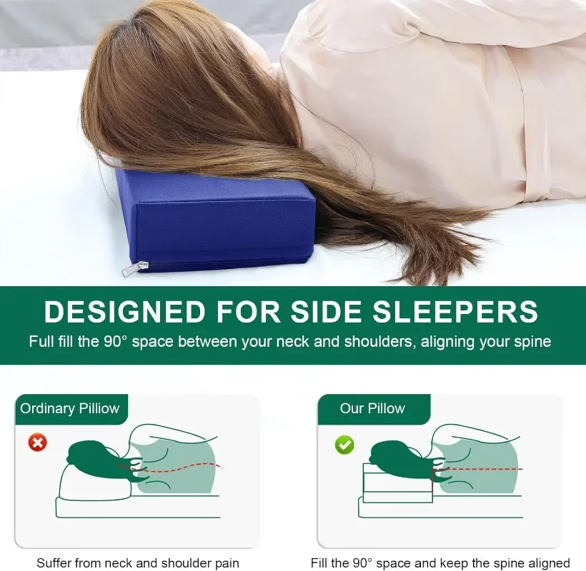 45x20x8cm Multi-Color Neck Pillows for Side Sleepers Foam Pillows for Sleeping Head Pillow Waterproof Faux Leather Easy To Clean