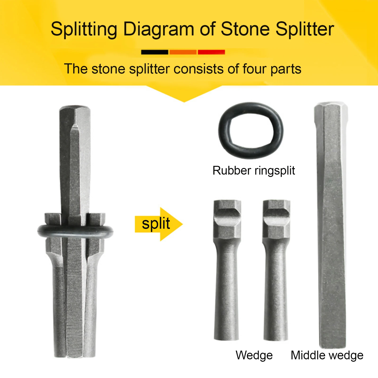 16/18Mm Betonnen Stenen Splijtwerktuigen Rotsstenen Splitters Handgereedschap Rock Splitters Handgereedschap Voor Marmer Buiten