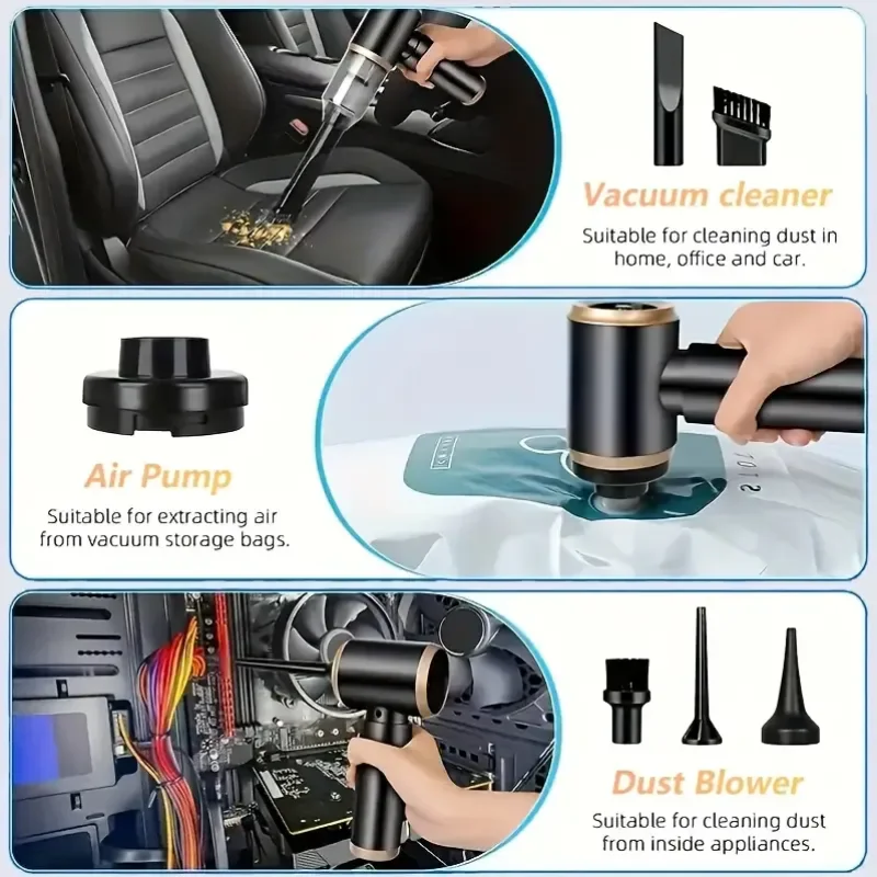 4000Pa Handheld Car Vacuum Air Blower USB Charging Mini Vacuum Car Cleaner For Car Home Appliance Portable Wireless Cleaner