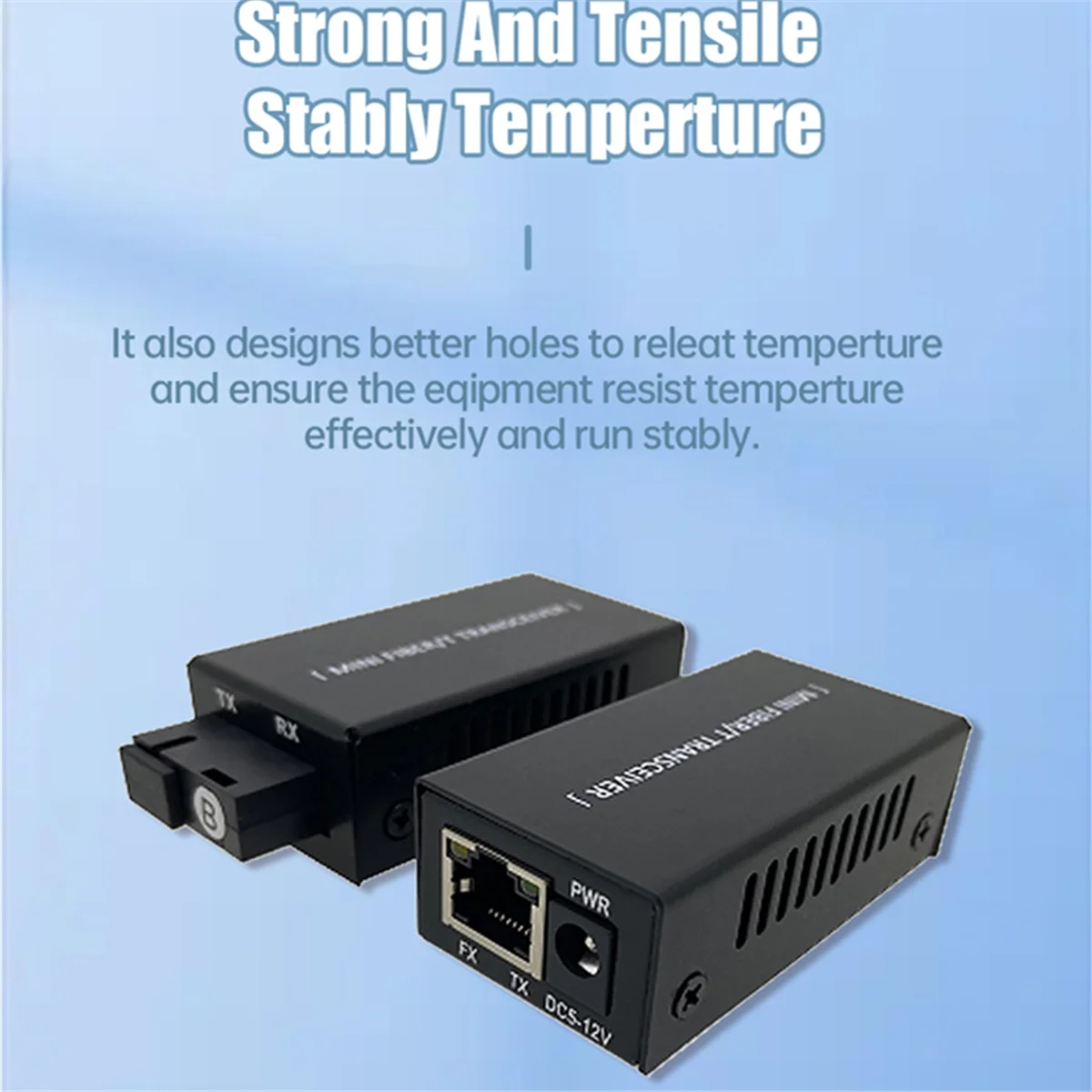 New Tech 10/100M Mini Fiber Media Converter Fibra Optic 20KM SC Connector Single Mode 155mbps Fiber Optical Transceiver EU-Plug