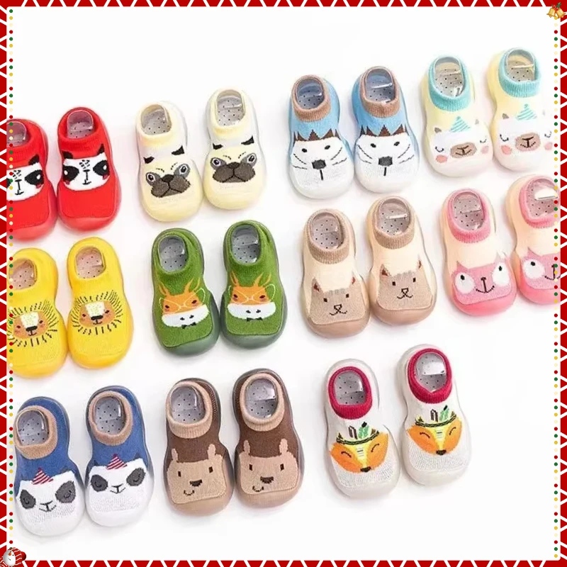 

Детская прогулочная обувь с мягкой подошвой, дышащие домашние детские напольные вязаные носки, обувь 2025 года, кукла, весна и лето, новый мультфильм