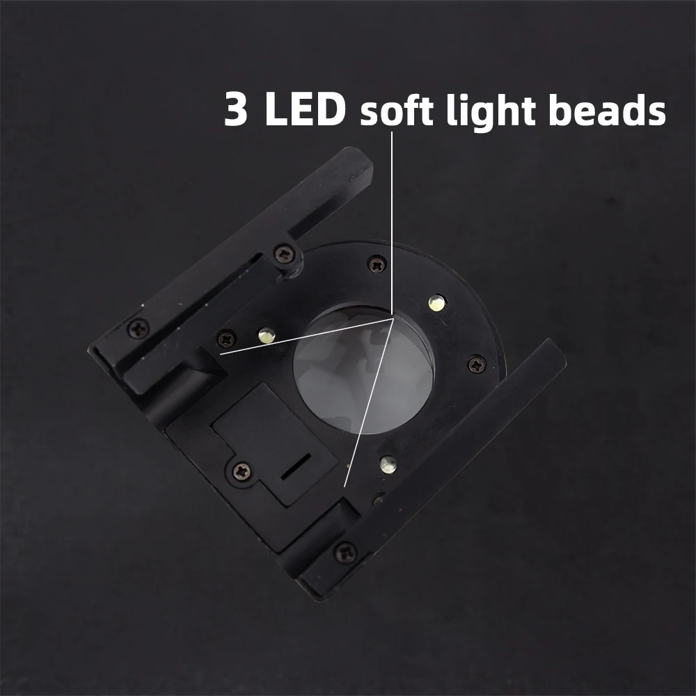 20x Magnifier Laser Alignment Magnifier with LED Light Graduated Ruler for Observing Laser Spot on Laser Marking Cutting Machine