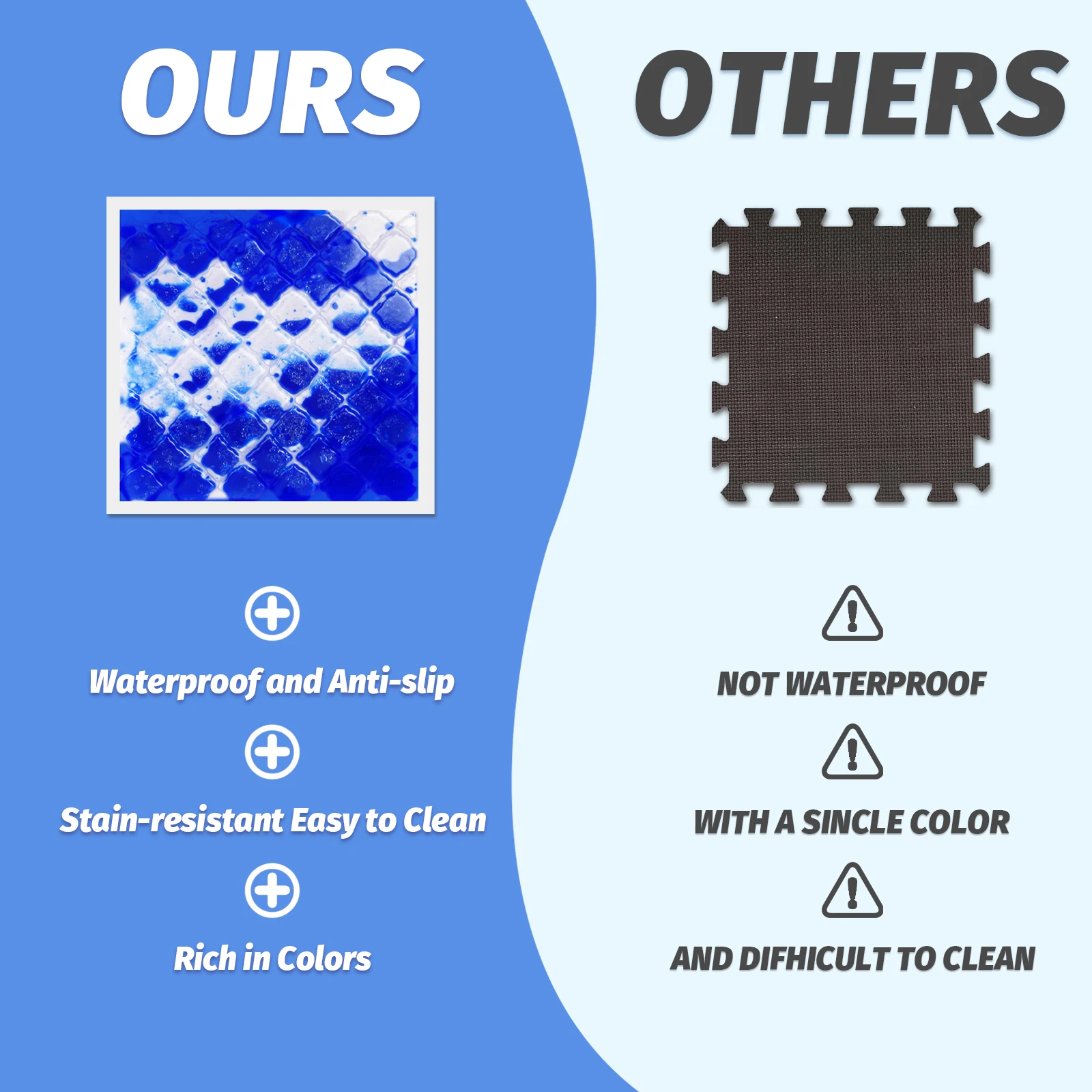 감각 발바닥 타일 세트 - 어린이를 위한 확장형 감각 촉각 타일 - 어린이 놀이방을 위한 교육용 감각 바닥 매트