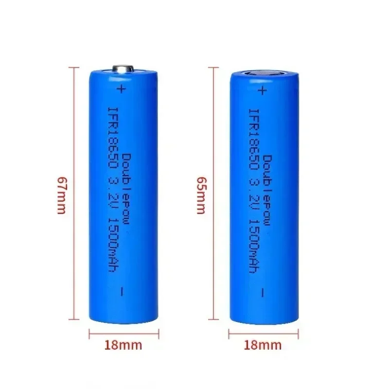 18650 LiFePO4 battery 3.2V1500mAh Lifepo4 Battery Charger for Razor Projector Flashlight  Radio Microphone Speaker Hair clippers