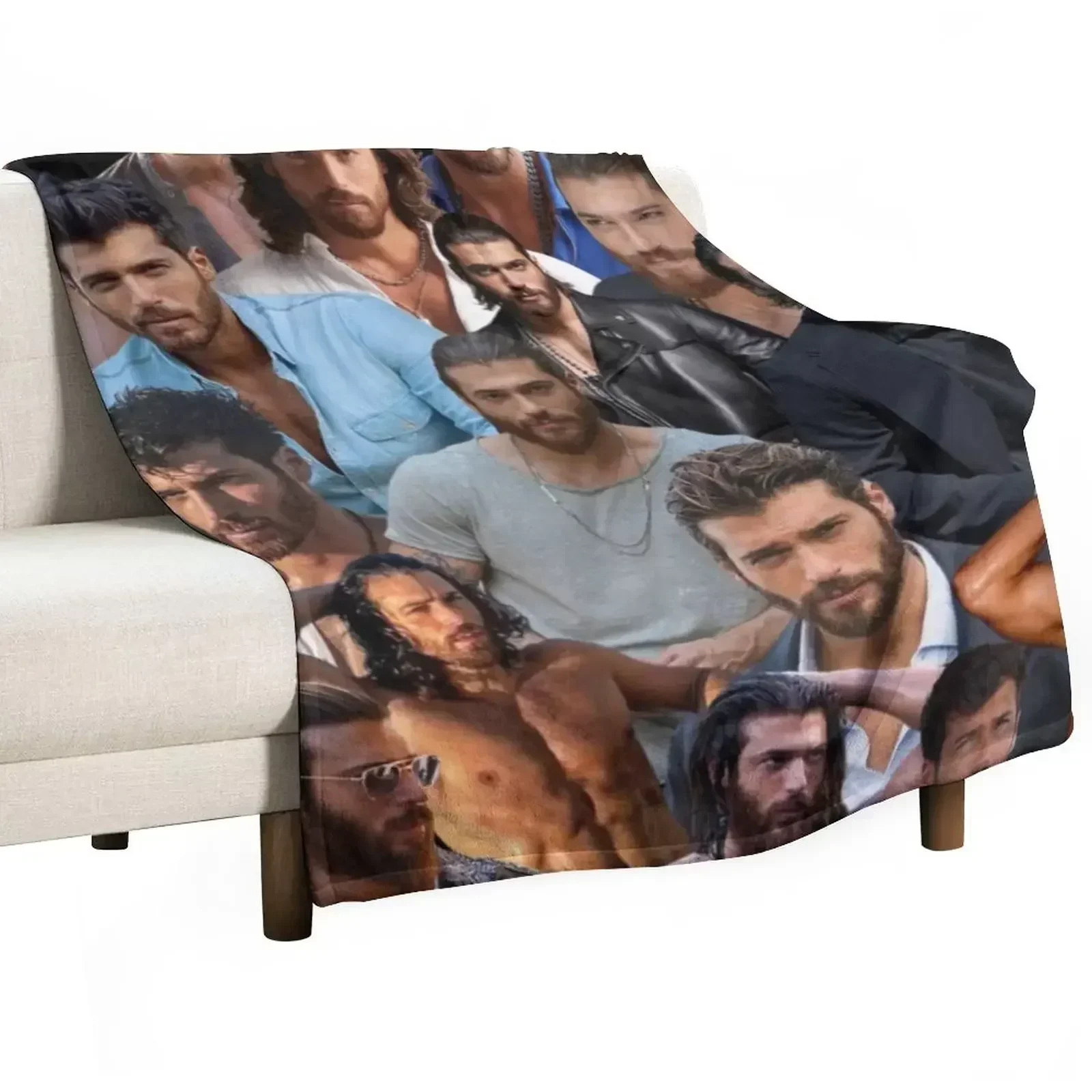 

Can Yaman photo collage Throw Blanket For Baby Sofa Quilt Decorative Throw Luxury Thicken Blankets