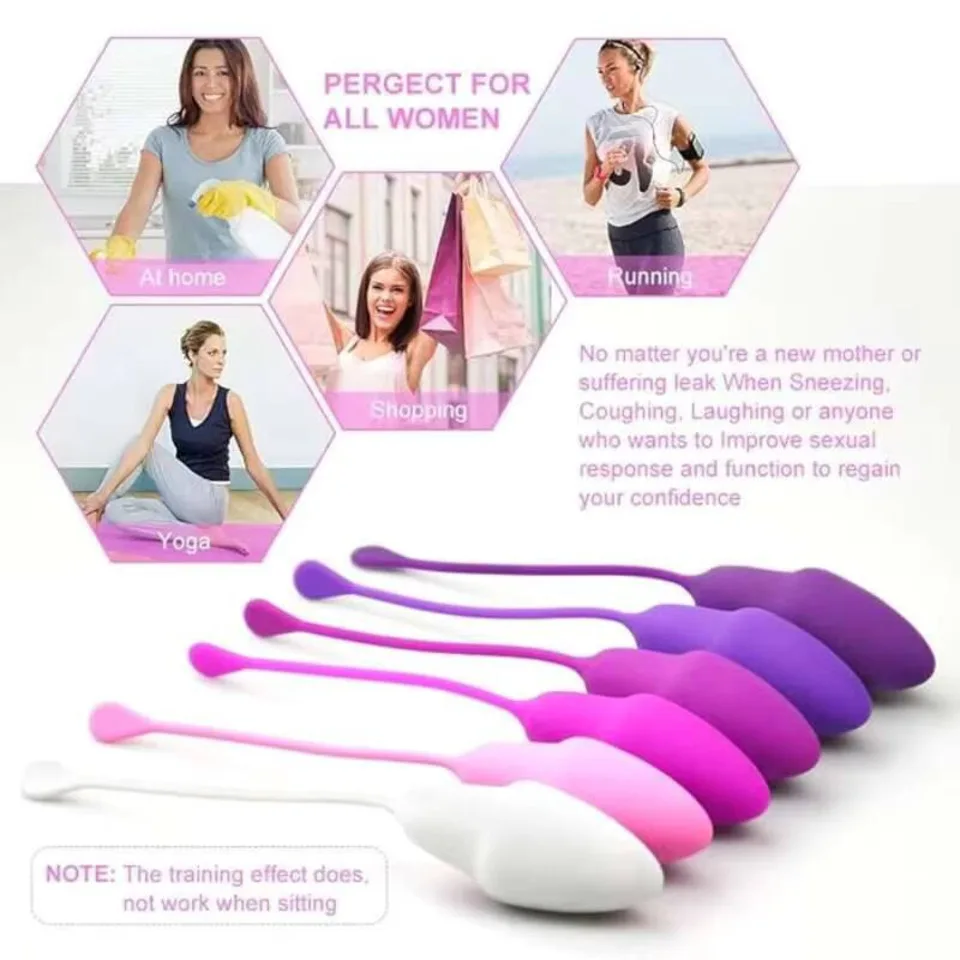 كرات كيجل للنساء 6 كرات كيجل مهبلية من السيليكون لتمارين أرضية الحوض كرات بن وا للتحكم في المثانة