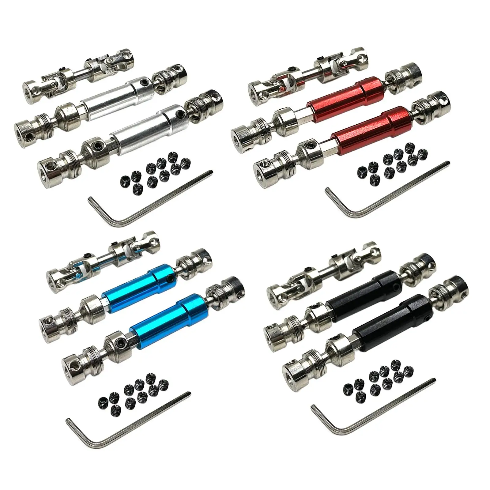 

2 шт. оси приводного вала, приводной вал RC, обновленный набор деталей, передние задние оси для автомобиля с дистанционным управлением 1/12 MN128 MN86 MN86S