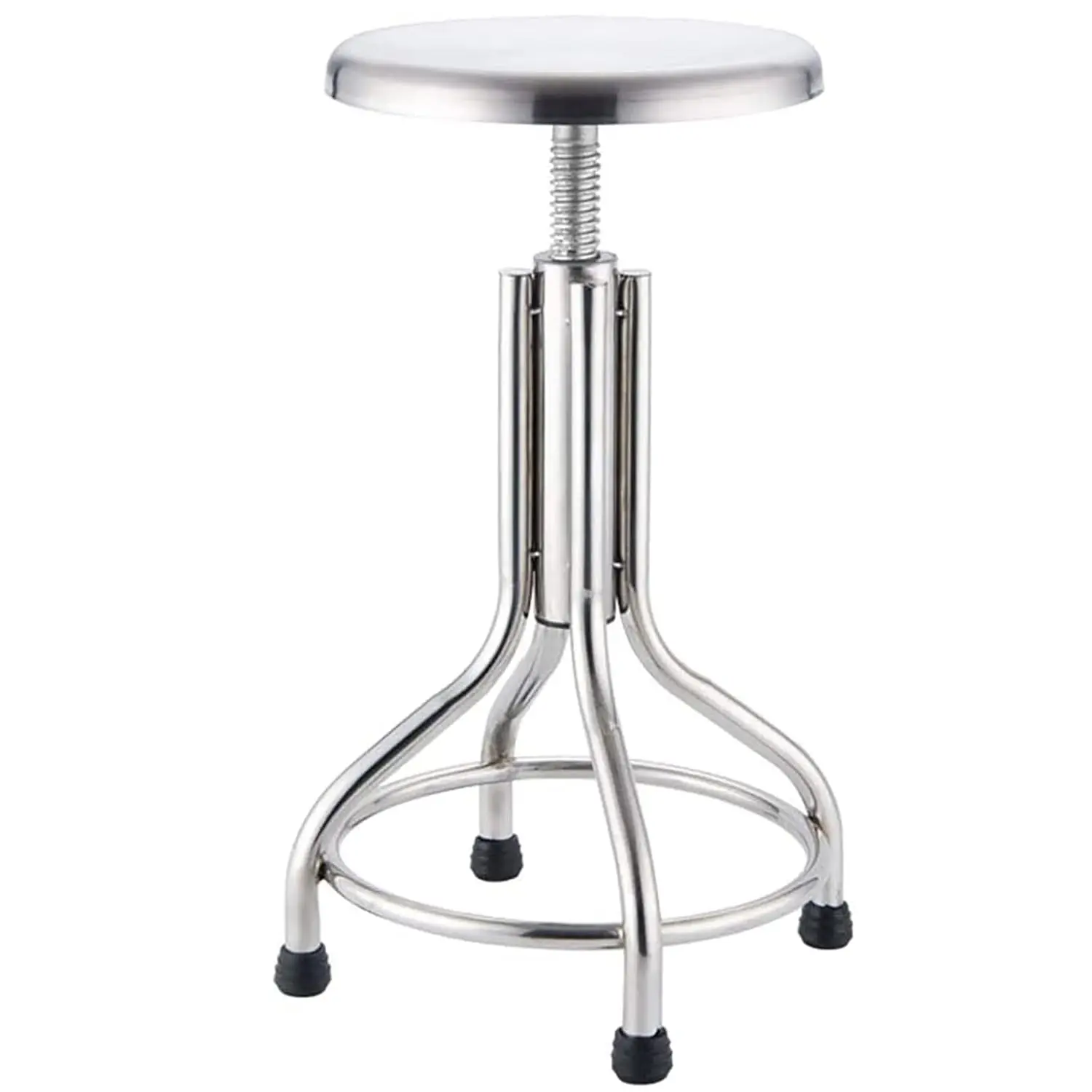 

Барный стул из нержавеющей стали для магазина/гаража, без спинки, металлический, круглый, в индустриальном стиле, коммерческий, на заказ