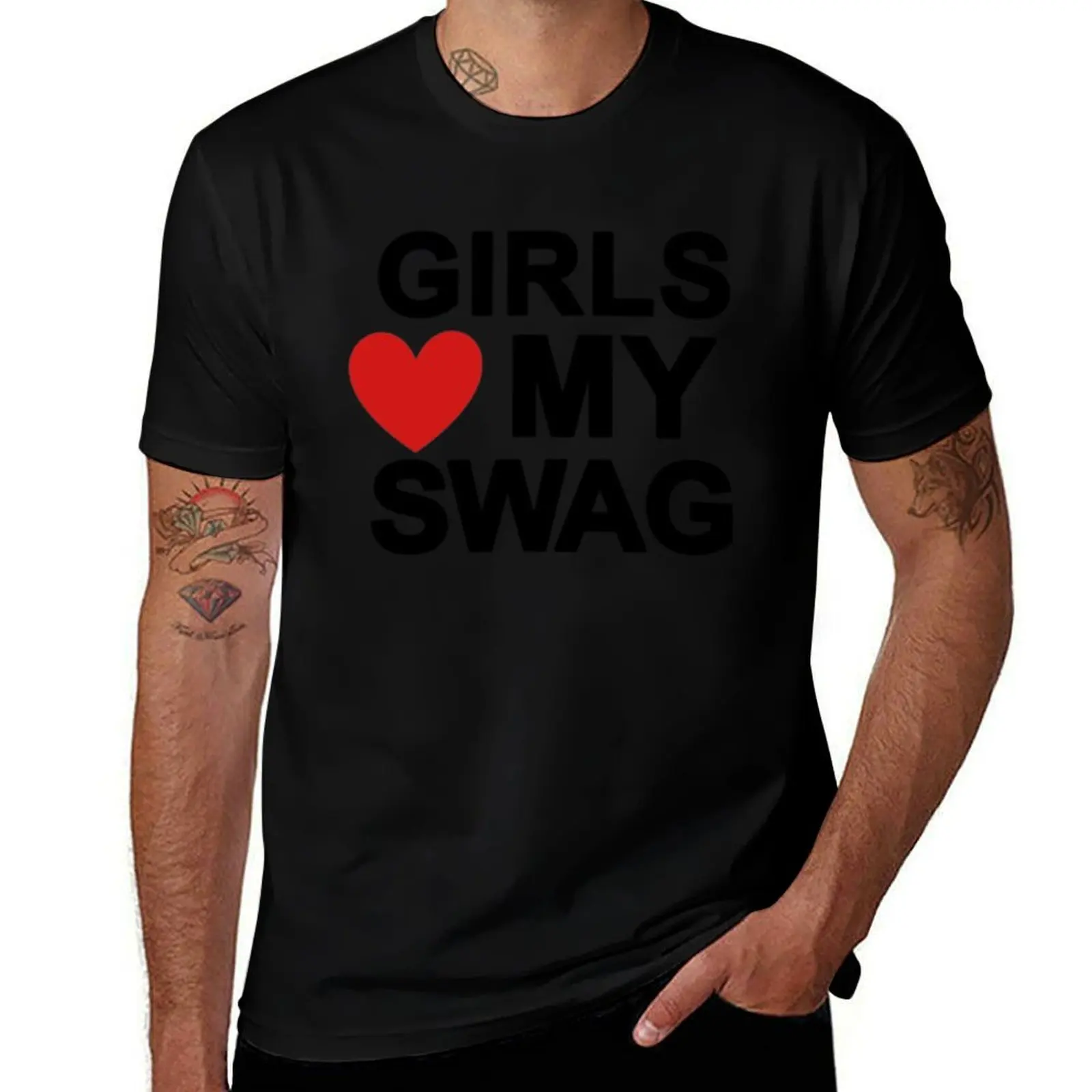 girls love my swag T-Shirt Simple Print Design T-Shirt