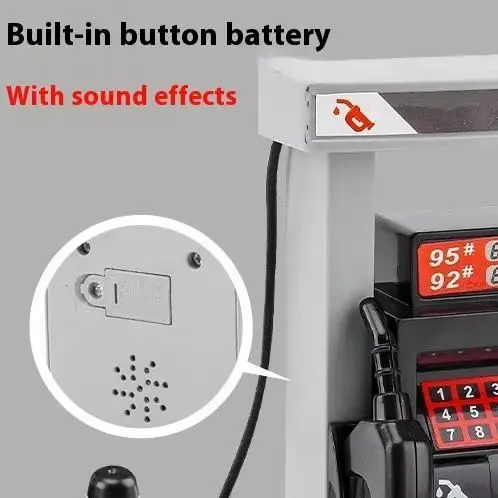 1 Set Realistisches Miniaturmodell Spielset mit Straßensperren Interaktives Lernspielzeug DIY Simulation Tankstelle Spielzeug