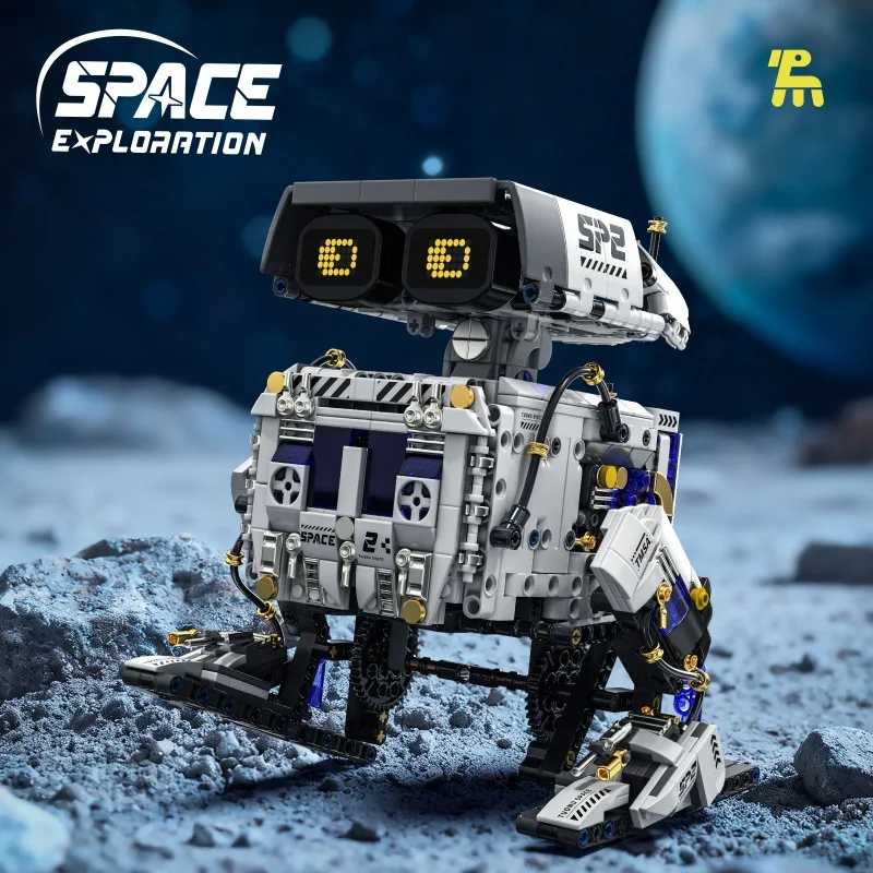 EM ESTOQUE T1119 MOC Blocos de Construção de Robô RC com Programação Técnica, Brinquedos para Crianças, Conjunto de Presentes de Natal