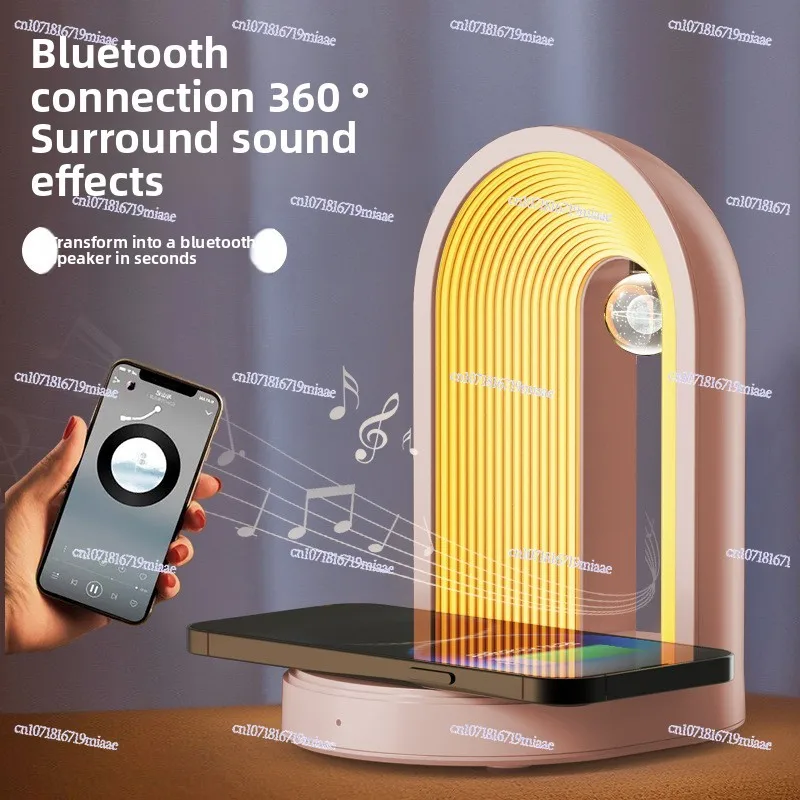 Multifunctional Wireless Charging Music Desk Lamp Night Light Bluetooth Speaker