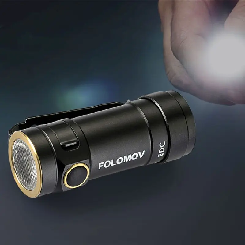 FOLOMOV-Mini lampe de poche LED à queue magnétique, EDC C2, E21A, 600strada, batterie aste 14300, lampe de poche extérieure, 8 modes