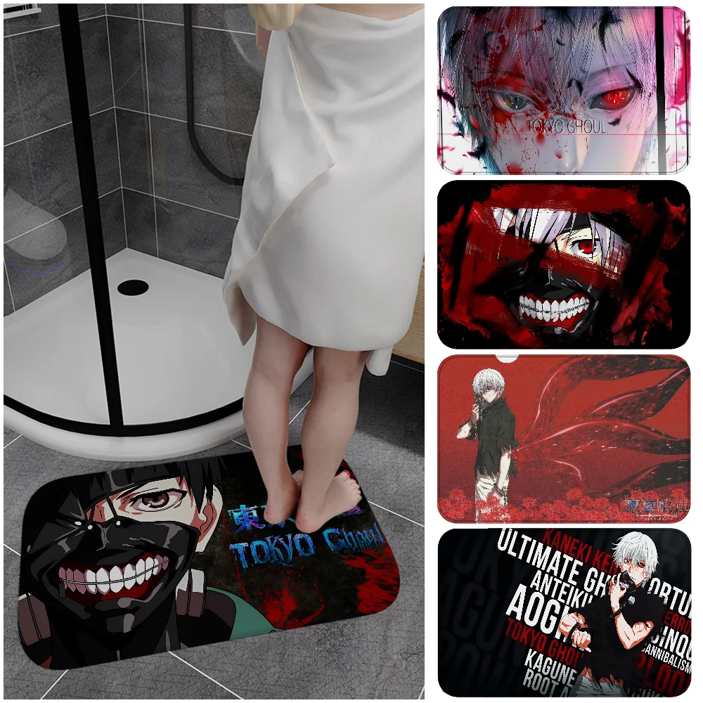 1PC Anime Tokyo Ghoul Bathroom Mat INS Style Soft Bedroom Floor House Laundry Room Mat Anti-skid Welcome Doormat