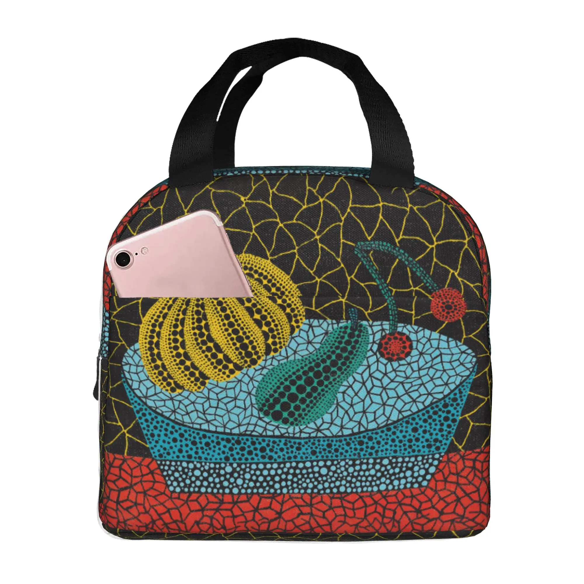 Yayoi Kusama Abstract Art Thermal Insulated Lunch Bags Women  Resuable Lunch Container for School  Multifunction Food Box