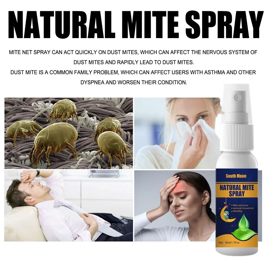 South Moon Natural Dust Mite Spray Removal Mite Spray Anti Mites Killer for Home Removing Mites Indoor Environment Bed Clothes