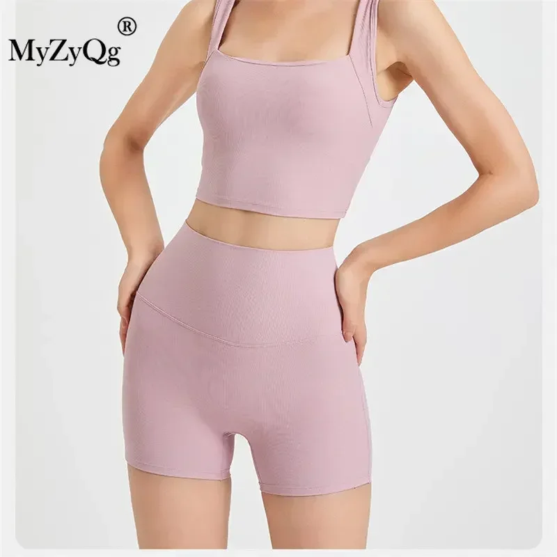 MyZyQg Back Cross High Waist Peach Buttock Lifting Yoga Shorts Women Traceless Sports Three-point Pants Speed Dry Fitness Pants