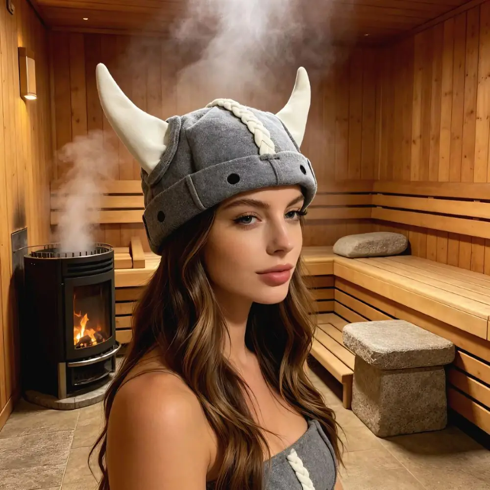 Gifts Wool Felt Material Sauna Hat Heat Resistant Unisex Russian Banya Cap Steam Bath Headwear Costume Parties