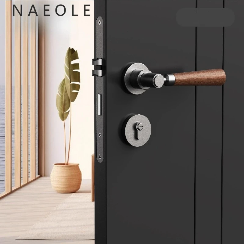 

Home Security Lock; Indoor Bedroom Split Lock Universal Home Solid Wood Door Silent Closing Device Hardware Accessories Hardware