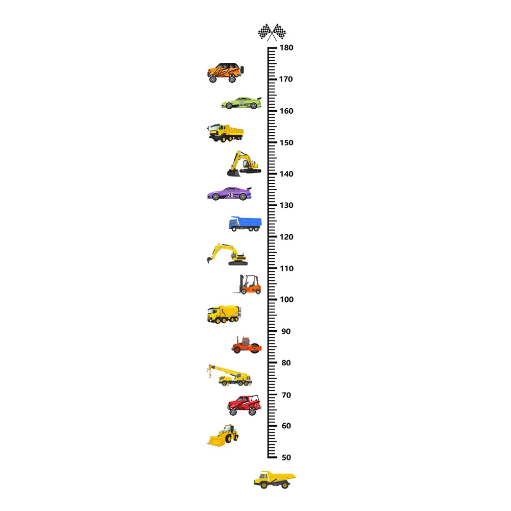 Children's Room Growth Chart Wall Sticker Waterproof Self Vinyl Designed for Easy Application on Smooth Dry Surfaces