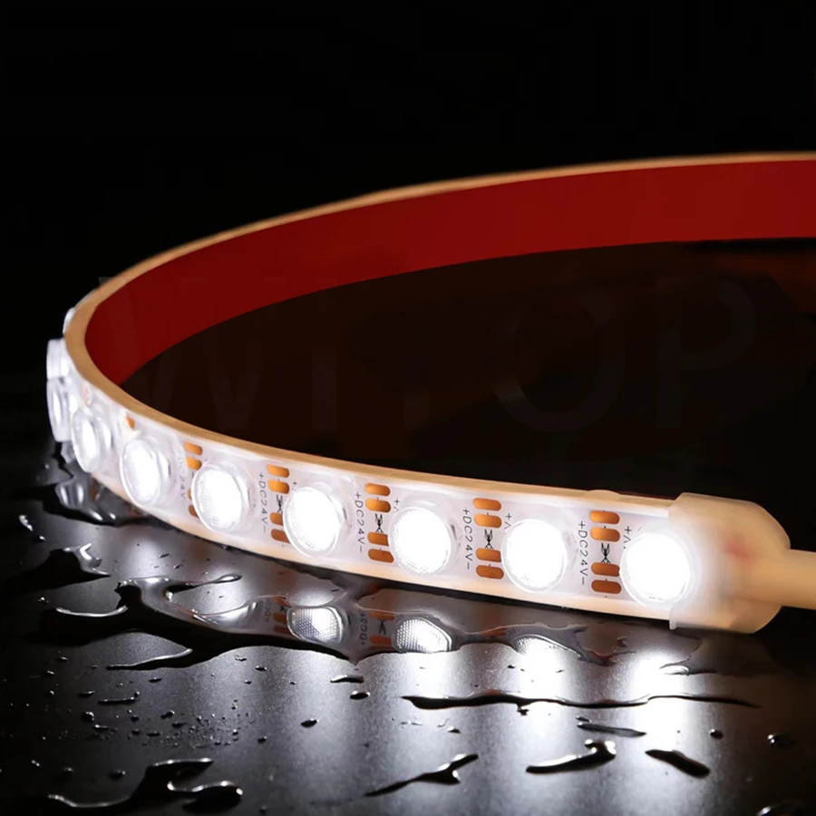 5M/lot 24V DMX512 2811 3030 Side Light LED Strip Lights 42LEDs/m 19502lm/m Outdoor Large Decorations on the Wall