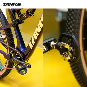 Tanque-santain bike pedals with 3 sealed bearings, dual clipless spd, flat and lock, aluminum cycling pedal, nylon cycling accessories 7 Main Sales Double Pedal - №8