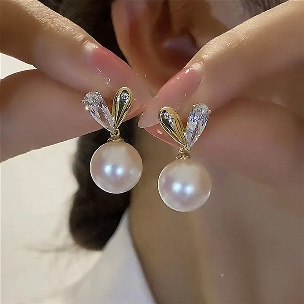 2 Lovely And Personalized Love Pearl Earrings For Women As A Romantic Valentine's Day Gift-8758 image 5