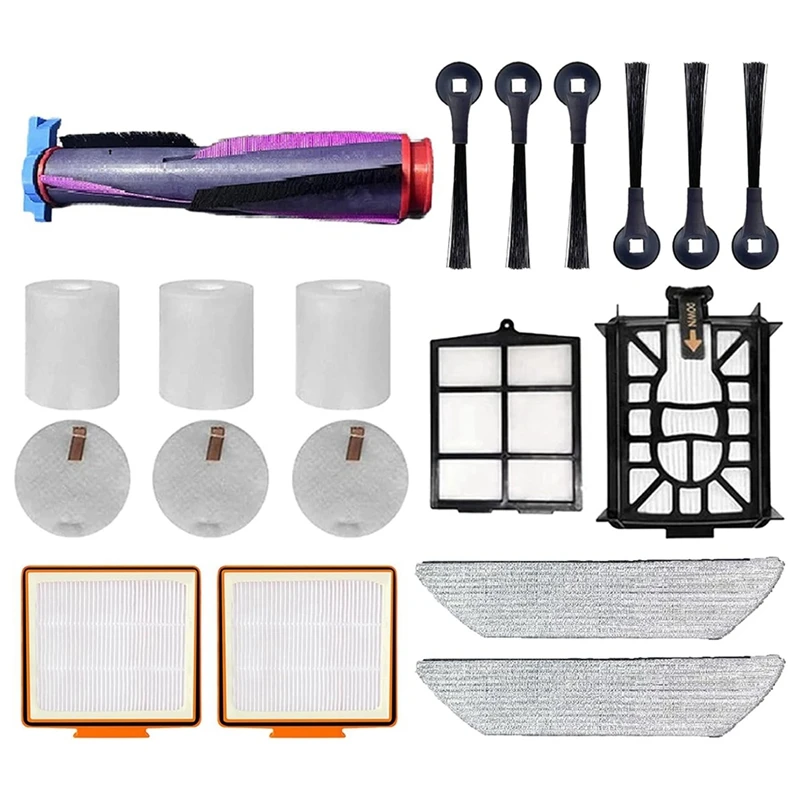 

Replacement Parts For Shark AAV2800ZE/RV2820YEC Vacuum Cleaner ,Main Brush Side Brush Filters Foam Filter Mop Pads Active