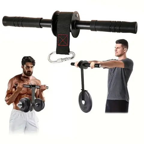 Adjustable Forearm Strength Trainer Wrist Roller for Home Workout Thickened Non-Slip Handle Belt Upper Body Fitness Equipment