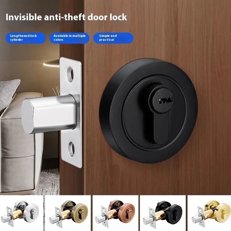 Hidden Door Lock; Concealed Lock; Wooden Door Lock; Single and Double-Sided Lock; Bedroom Door Lock; Hallway Lock; Auxiliary Ind