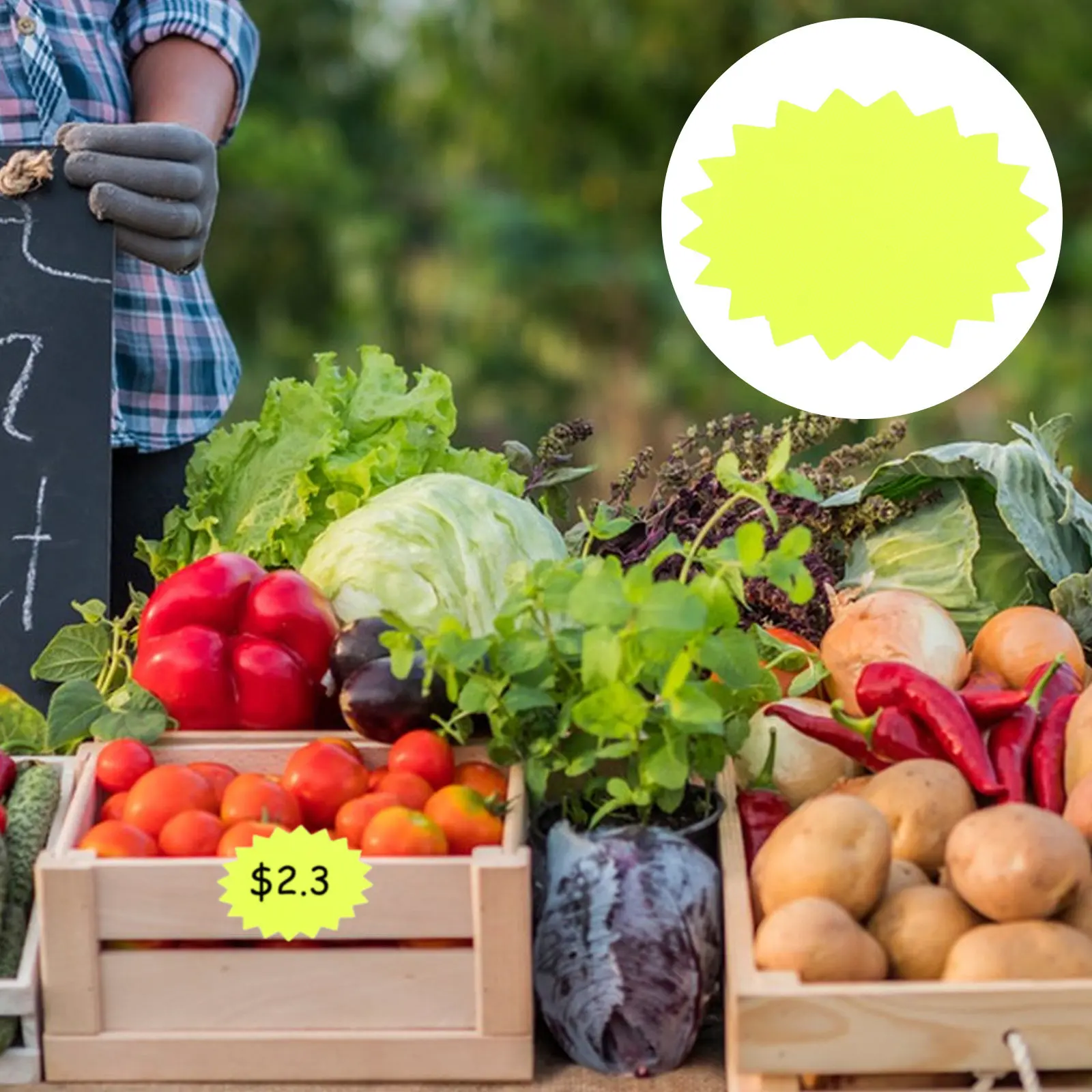 

100Pcs Sale Price Tags Paper Price Labels for Supermarket Clothing Stores Garage Sales Promotional Signs Blank Retail Display