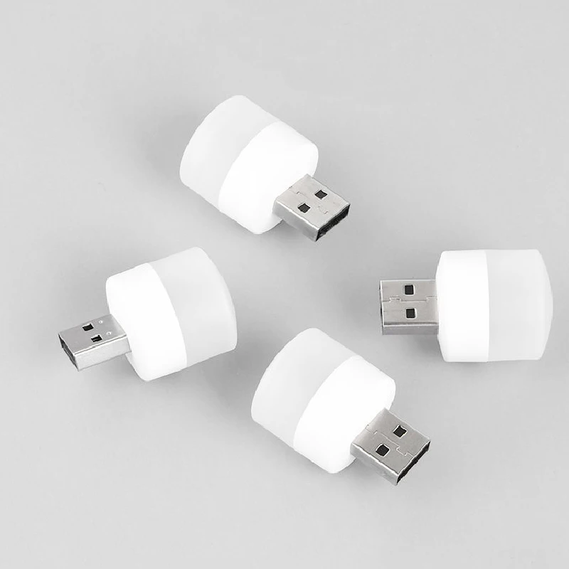 3-5Pcs Mini USB Night Light Warm White Eye Protection Book Reading Lights USB Plug Computer Mobile Power Charging LED Night Lamp