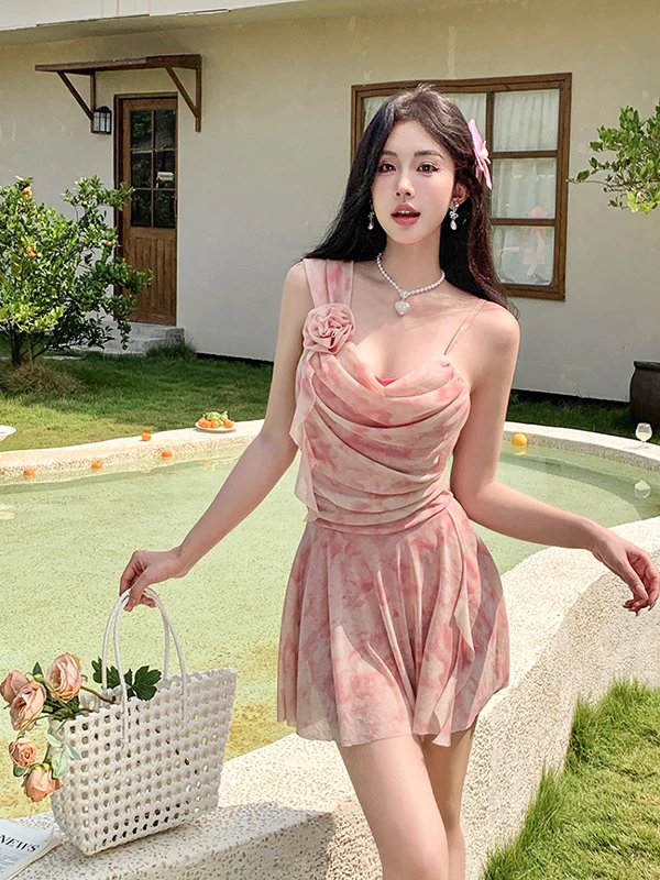 

Сексуальный женский слитный купальник Pure Desire с бретельками, для термальных источников, скрывающий недостатки фигуры, с эффектом похудения, с фиксированными вставками для груди, повседневный, для плавания.