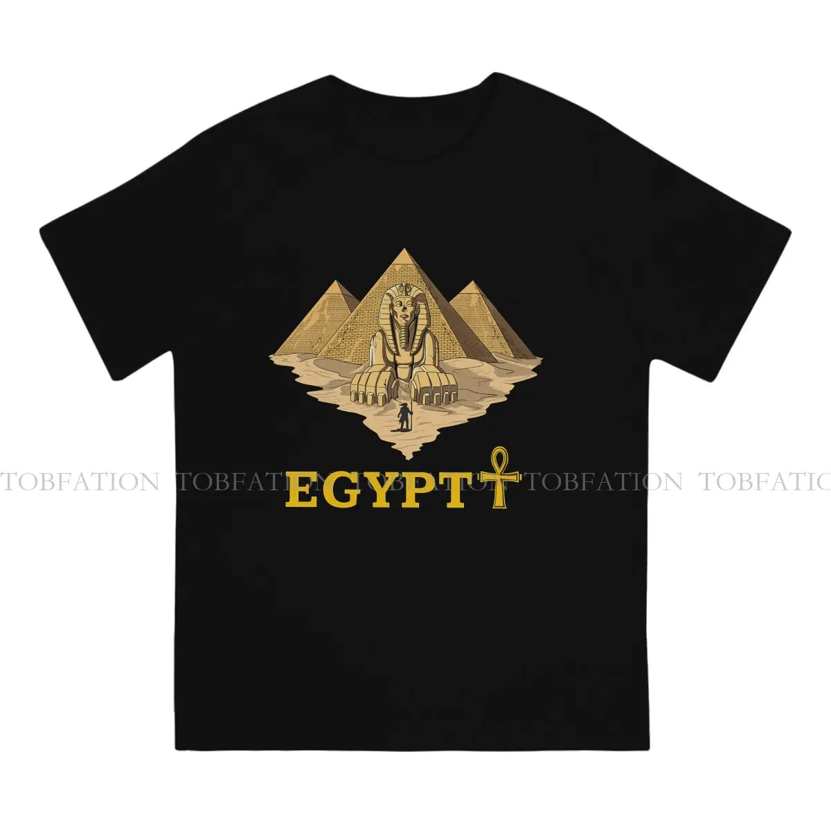 Egyptian Pyramids Sphinx Hip Hop TShirt Eye of Horus Egyptian Tops Comfortable T Shirt Men Short Sleeve Unique Gift Clothes