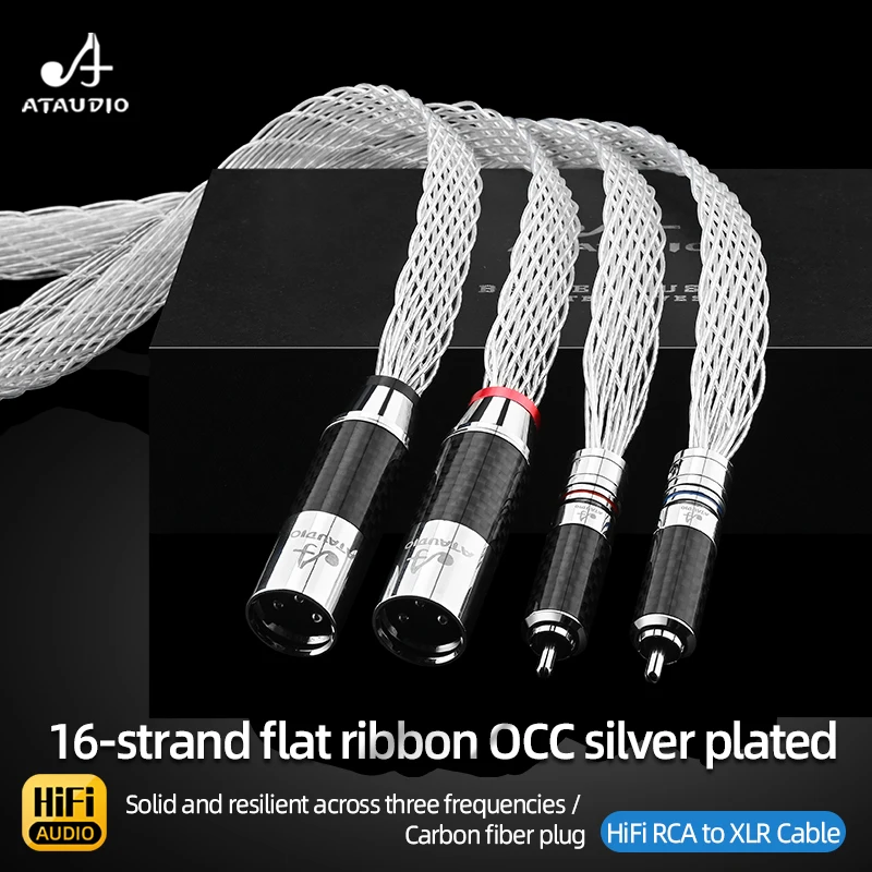 HiFi Dual RCA to Dual XLR Audio Cable High Quality OCC Silver-Plated RCA Male to XLR Male/Female Mixer/Amp Cable
