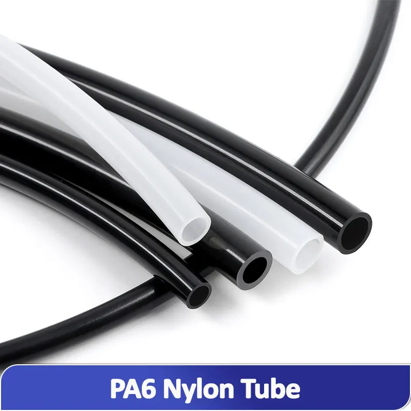 2-10m Translucent/Black PA6 Nylon Pipe 4/6/8/10/12/14/16mm High Pressure Pneumatic Air Compressor Polyamide Smooth Rigid Tubing
